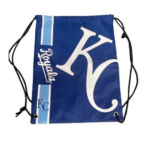 MLB Kansas City Royals Baseball Drawstring Backpack Bag Royal Blue & White ⚾️